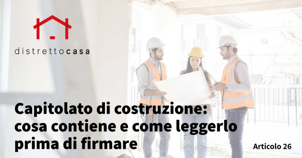 Capitolato di costruzione: cosa contiene e come leggerlo prima di firmare 1 Capitolato di costruzione: cosa contiene e come leggerlo prima di firmare