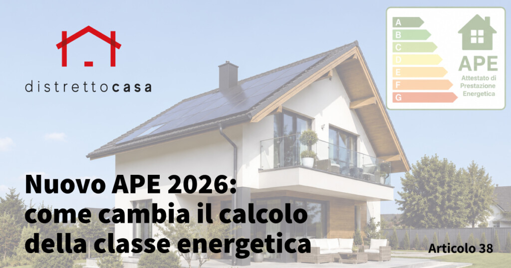 Nuovo APE 2026: come cambia il calcolo della classe energetica 1 Nuovo APE 2026: come cambia il calcolo della classe energetica